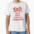 Football Fan Faith Family Football T-Shirt - Custom Art Print Men Women - T-Shirt, Sweatshirt, Hoodie