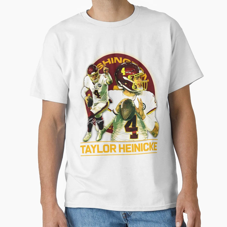 Taylor Heinicke Football Signature 80S 90S T-Shirt - Unique Graphic Unisex - T-Shirt, Sweatshirt, Hoodie