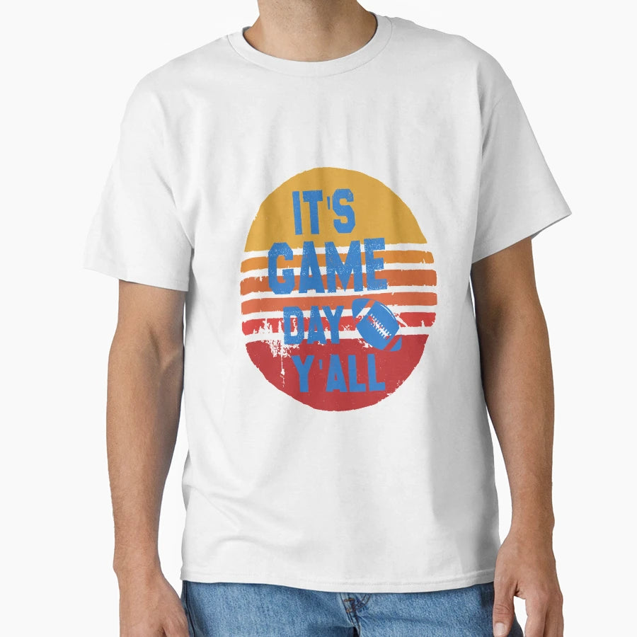 Football Its Game Day Yall T-Shirt - Custom Art Print Men Women - T-Shirt, Sweatshirt, Hoodie