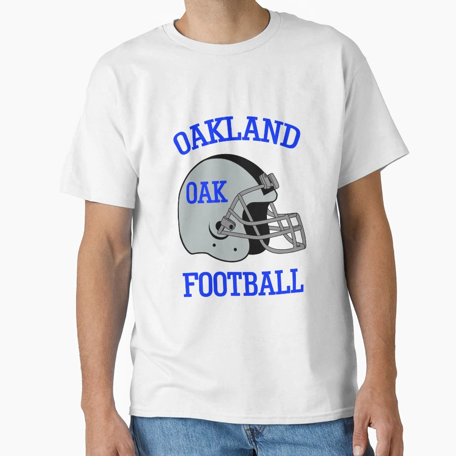 Oakland Football And T-Shirt - Custom Art Print Unisex - T-Shirt, Sweatshirt, Hoodie