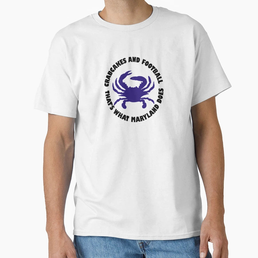 Crabcakes And Football Thats What T-Shirt - Aesthetic Graphic Men Women - T-Shirt, Sweatshirt, Hoodie