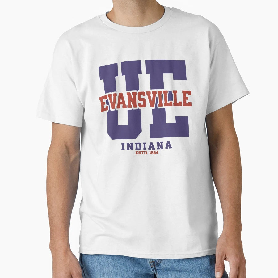 Ue Evansville Indiana T-Shirt - Graphic Print Unisex - T-Shirt, Sweatshirt, Hoodie