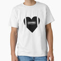 American Football Heart Black And T-Shirt - Aesthetic Graphic for Adults - T-Shirt, Sweatshirt, Hoodie
