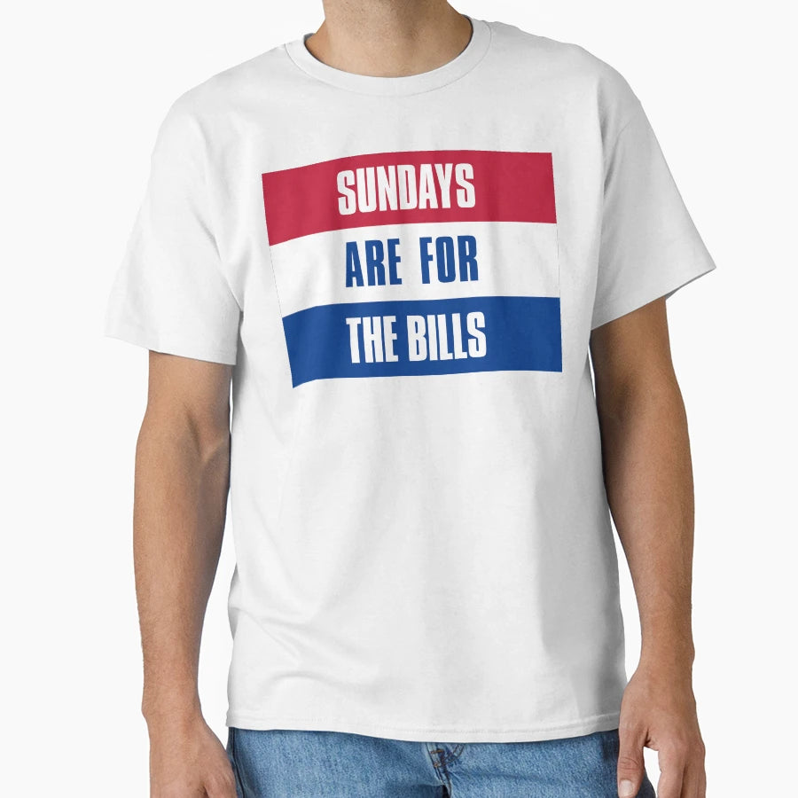 Sundays Are Bills Buffalo Football T-Shirt - Minimalist Print for Adults - T-Shirt, Sweatshirt, Hoodie