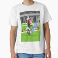 Soccer Player Escapes To Blockade T-Shirt - Aesthetic Graphic Unisex - T-Shirt, Sweatshirt, Hoodie