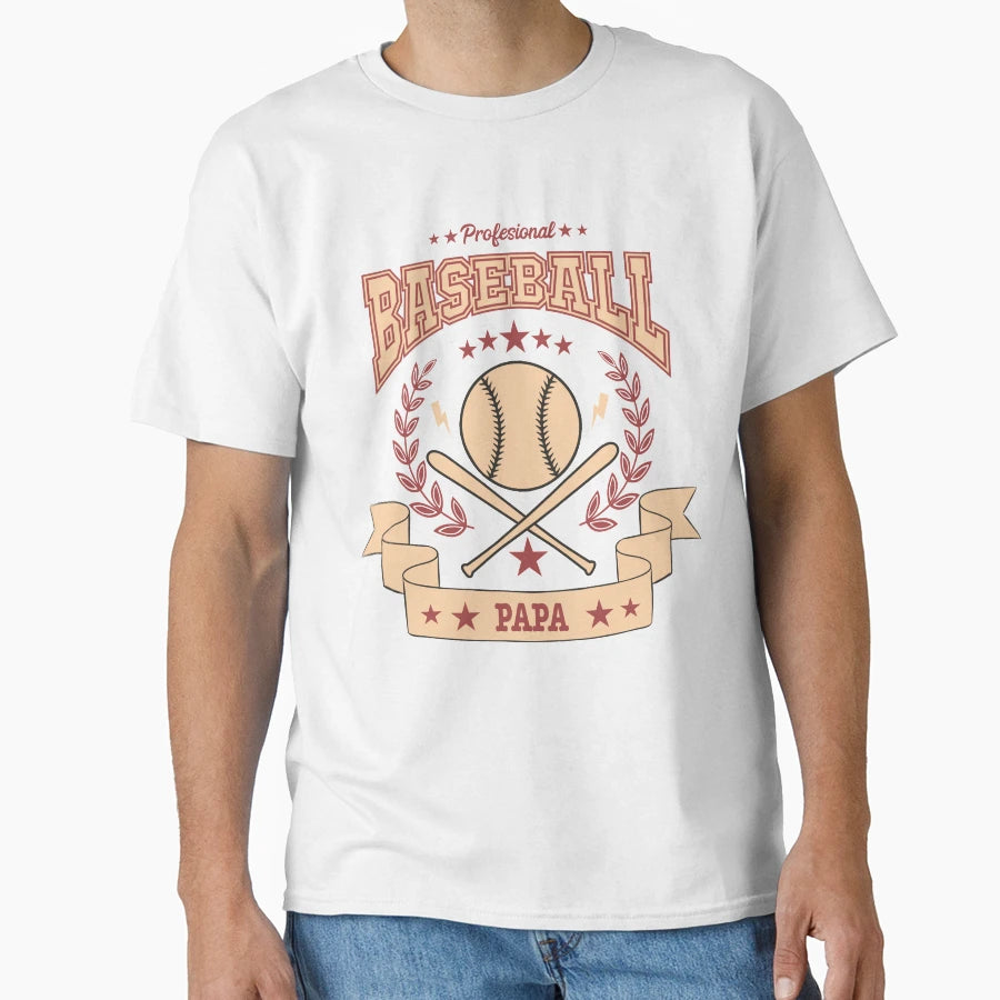 Baseball Papa Gift Matching Family T-Shirt - Aesthetic Graphic Unisex - T-Shirt, Sweatshirt, Hoodie
