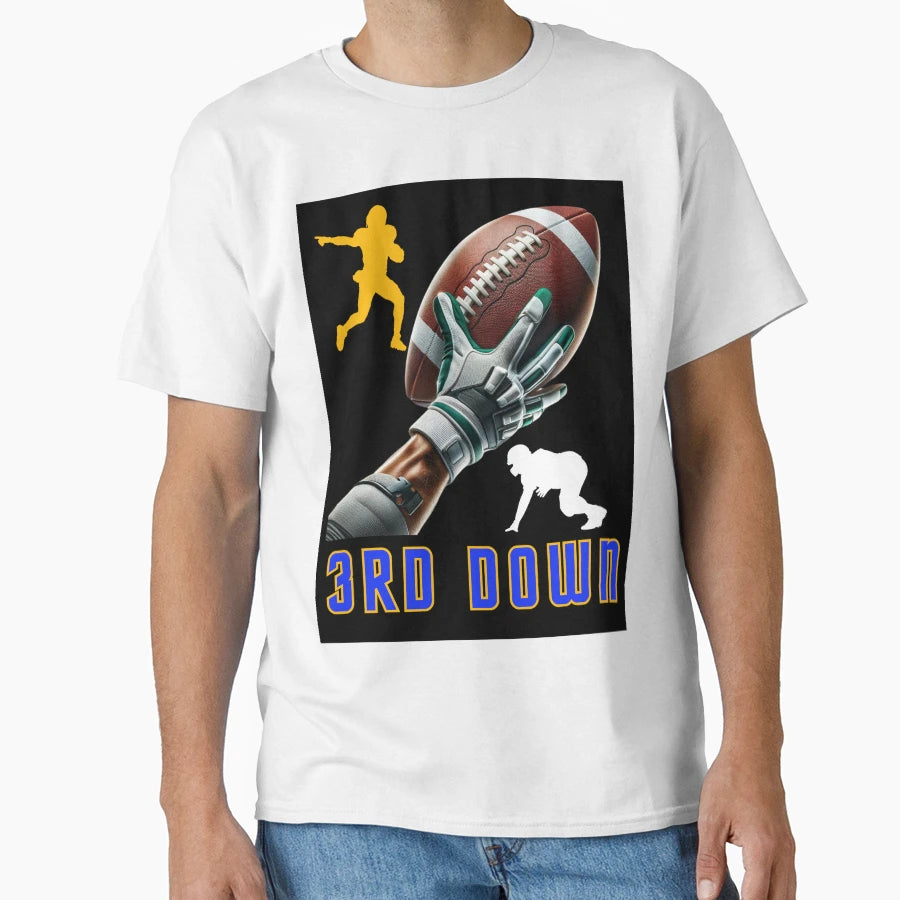 American Football 3Rd Down T-Shirt - Minimalist Print Men Women - T-Shirt, Sweatshirt, Hoodie