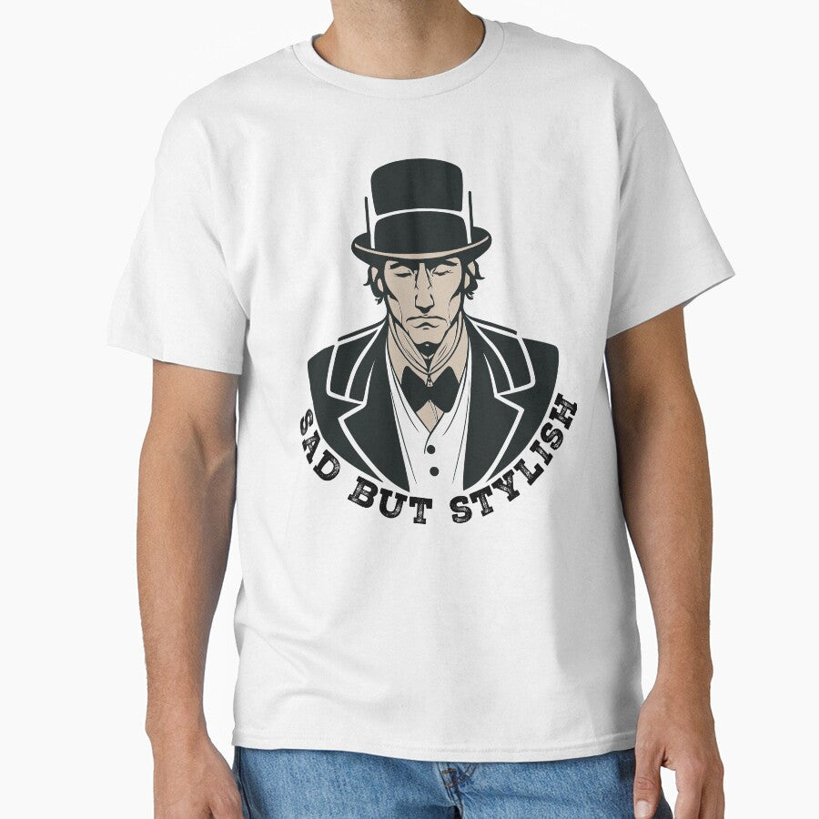 Mens Sad but stylish by GROVE - Adult & Kids T-Shirts, Sweatshirts & Hoodies apparel design preview 1