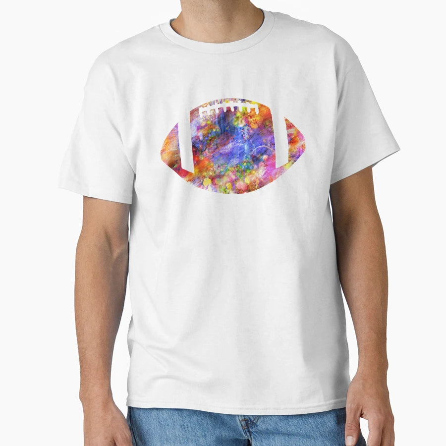 Colorful American Football Funny Sports T-Shirt - Graphic Print for Adults - T-Shirt, Sweatshirt, Hoodie