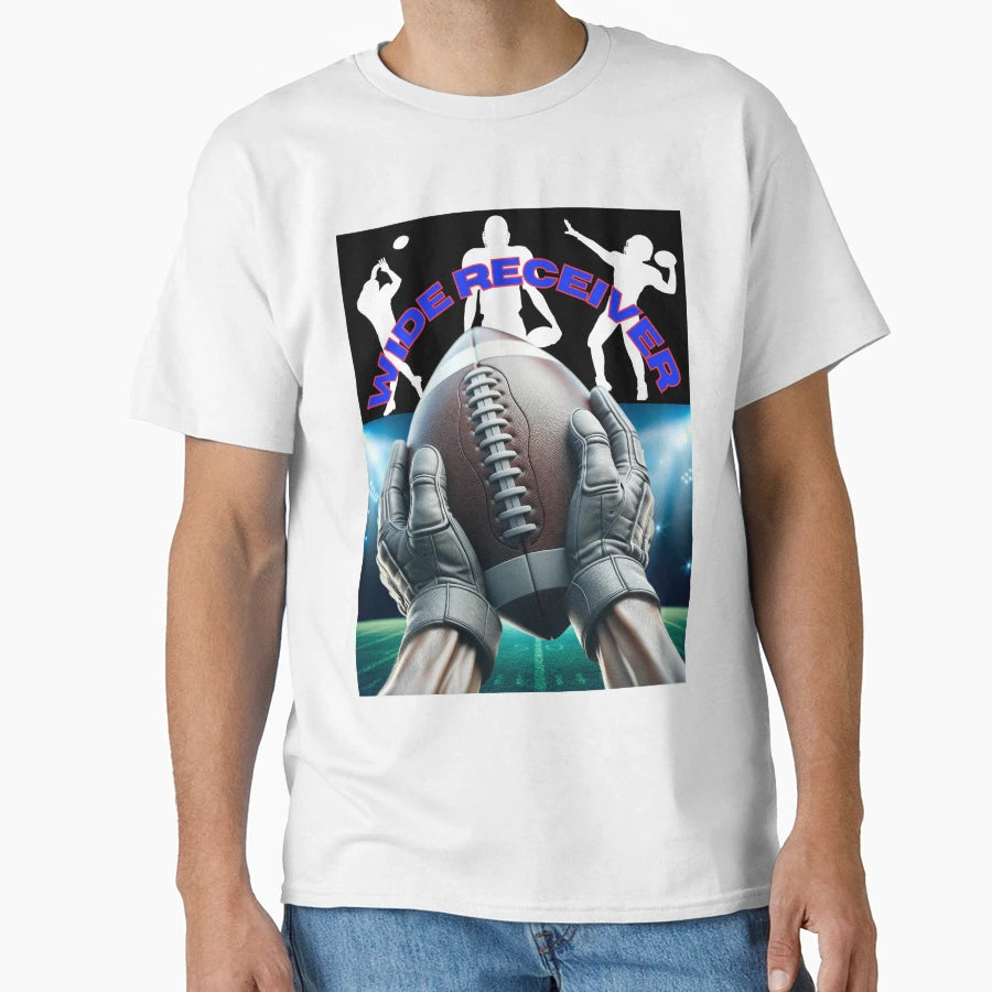 American Football Wide Receiver T-Shirt - Graphic Print for Adults - T-Shirt, Sweatshirt, Hoodie