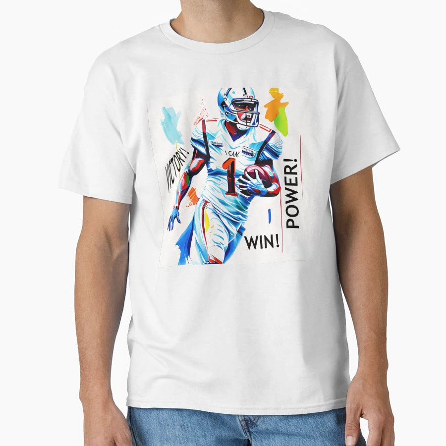 Football Victory Power Win I Can T-Shirt - Unique Graphic Unisex - T-Shirt, Sweatshirt, Hoodie