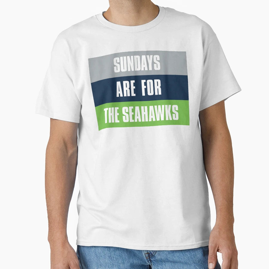 Sundays Are Seahawks Seattle T-Shirt - Minimalist Print for Adults - T-Shirt, Sweatshirt, Hoodie