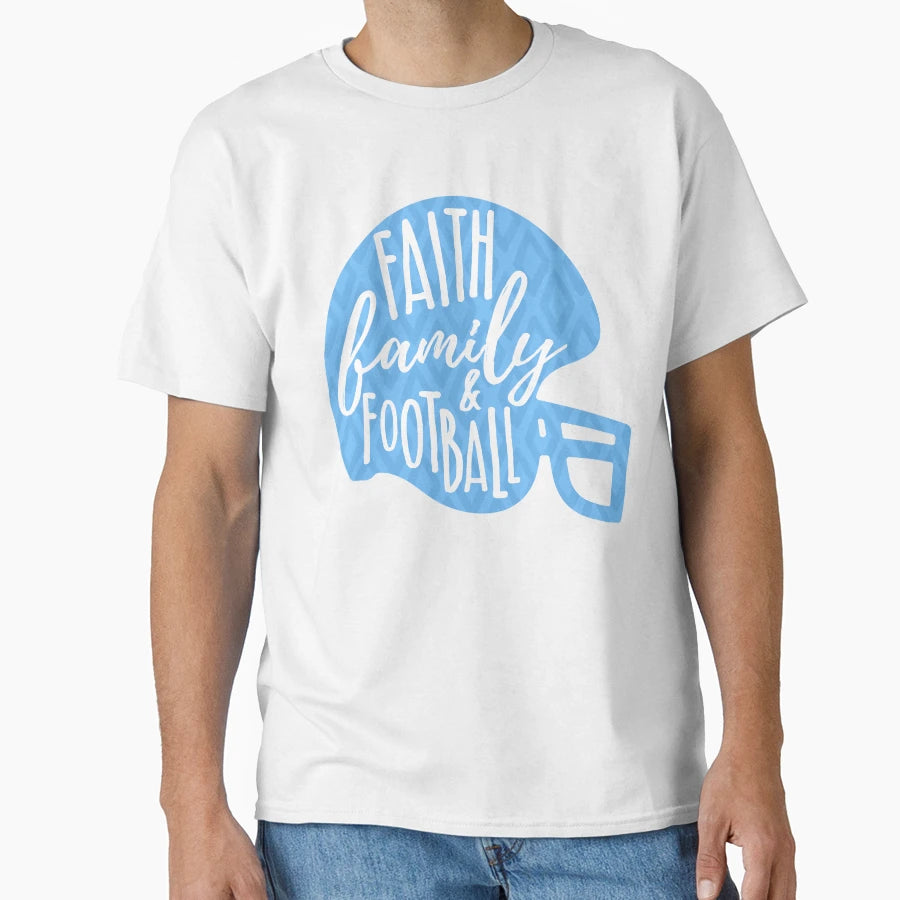 Faith Family Football T-Shirt - Streetwear Style Unisex - T-Shirt, Sweatshirt, Hoodie
