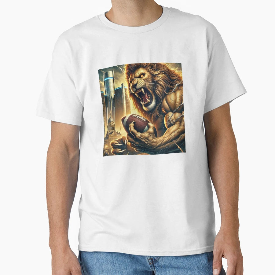 Detroit Football T-Shirt - Custom Art Print Men Women - T-Shirt, Sweatshirt, Hoodie