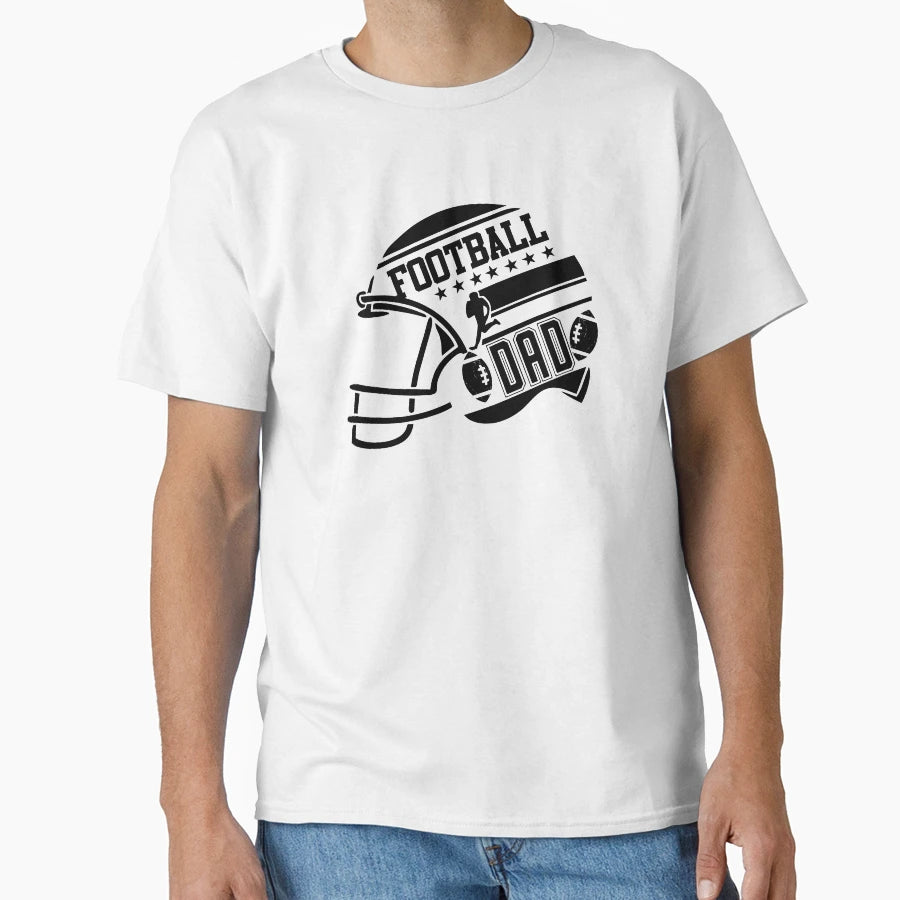 Football Dad Black T-Shirt - Aesthetic Graphic Men Women - T-Shirt, Sweatshirt, Hoodie
