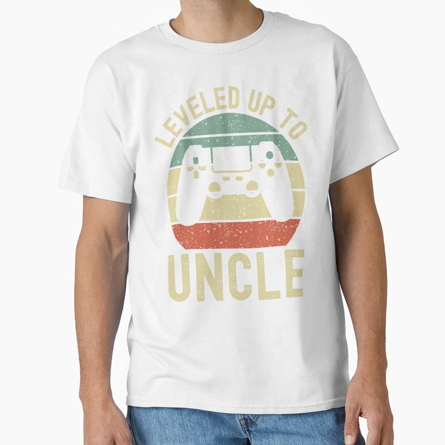 Leveled Up To Uncle T-Shirt - Custom Art Print for Adults - T-Shirt, Sweatshirt, Hoodie