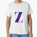 Letter Z Galaxy White Background T-Shirt - Casual Everyday Wear for Adults - T-Shirt, Sweatshirt, Hoodie