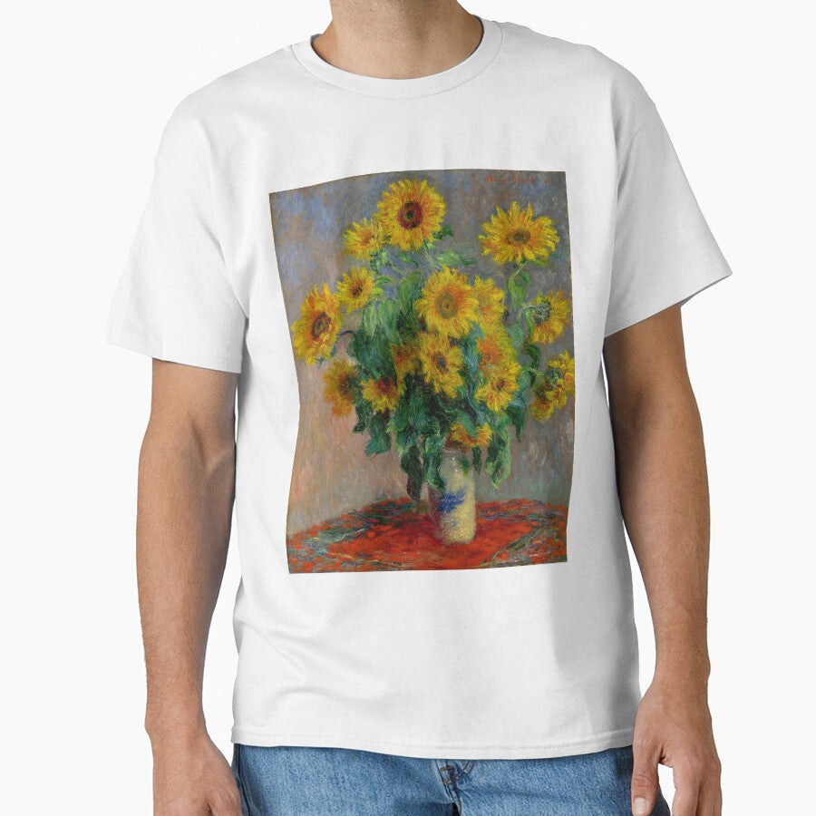 Monet Sunflowers by Chunga - Adult & Kids T-Shirts, Sweatshirts & Hoodies apparel design preview 1