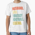 Husband Dad Fantasy Football Legend T-Shirt - Aesthetic Graphic for Adults - T-Shirt, Sweatshirt, Hoodie