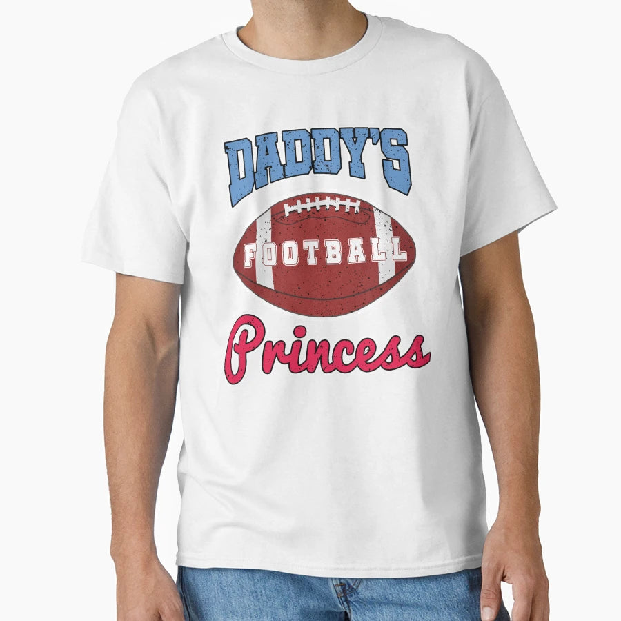 Daddys Footbal Princess T-Shirt - Custom Art Print Men Women - T-Shirt, Sweatshirt, Hoodie