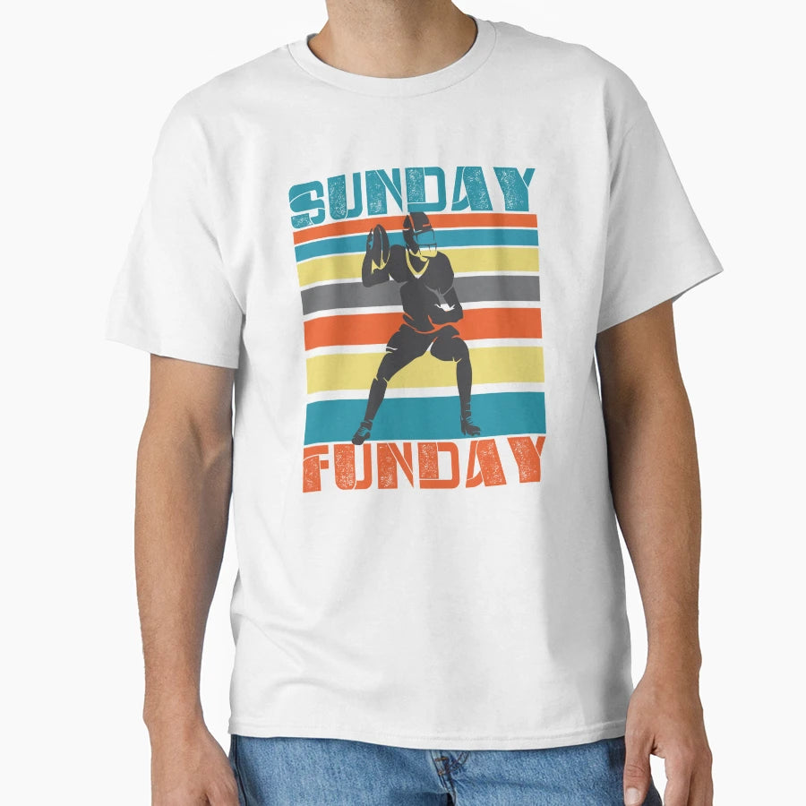 Sunday Funday Football Fans Football T-Shirt - Trendy Graphic Men Women - T-Shirt, Sweatshirt, Hoodie