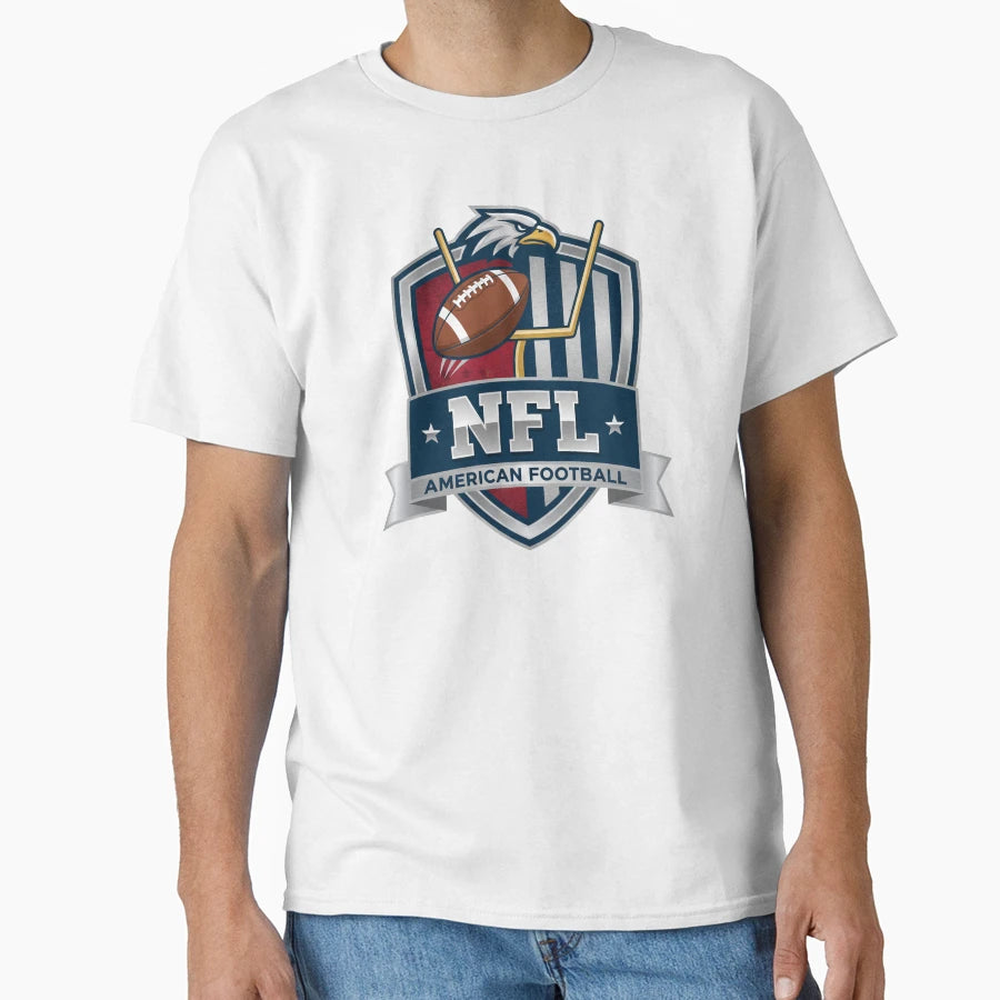 American Football Eagle Shield T-Shirt - Novelty Apparel for Adults - T-Shirt, Sweatshirt, Hoodie