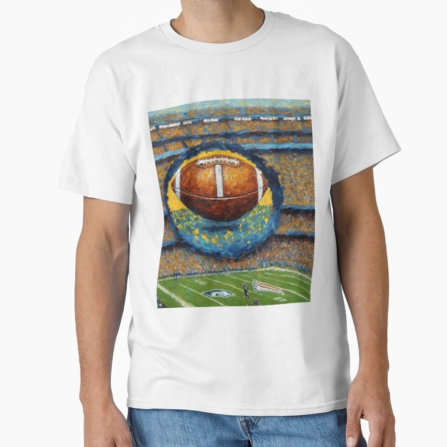 American Football Ball T-Shirt - Minimalist Print Unisex - T-Shirt, Sweatshirt, Hoodie