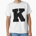 Alphabet K Uppercase Letter K T-Shirt - Casual Everyday Wear for Adults - T-Shirt, Sweatshirt, Hoodie