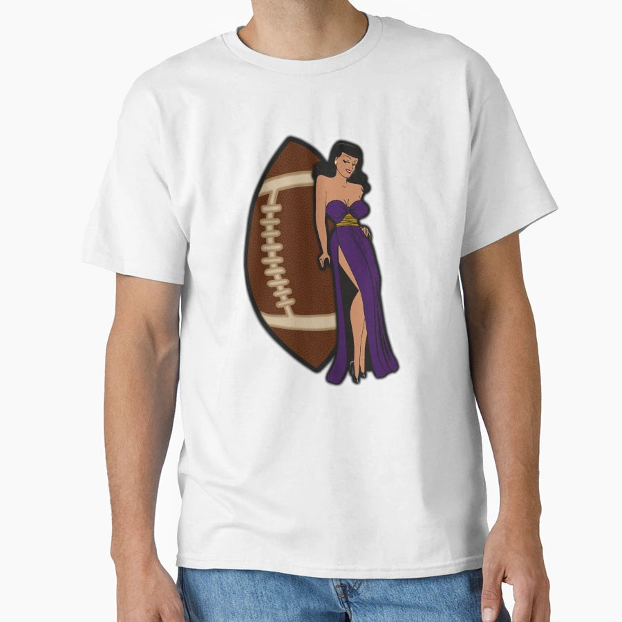 Baltimore Football Babe T-Shirt - Minimalist Print Unisex - T-Shirt, Sweatshirt, Hoodie