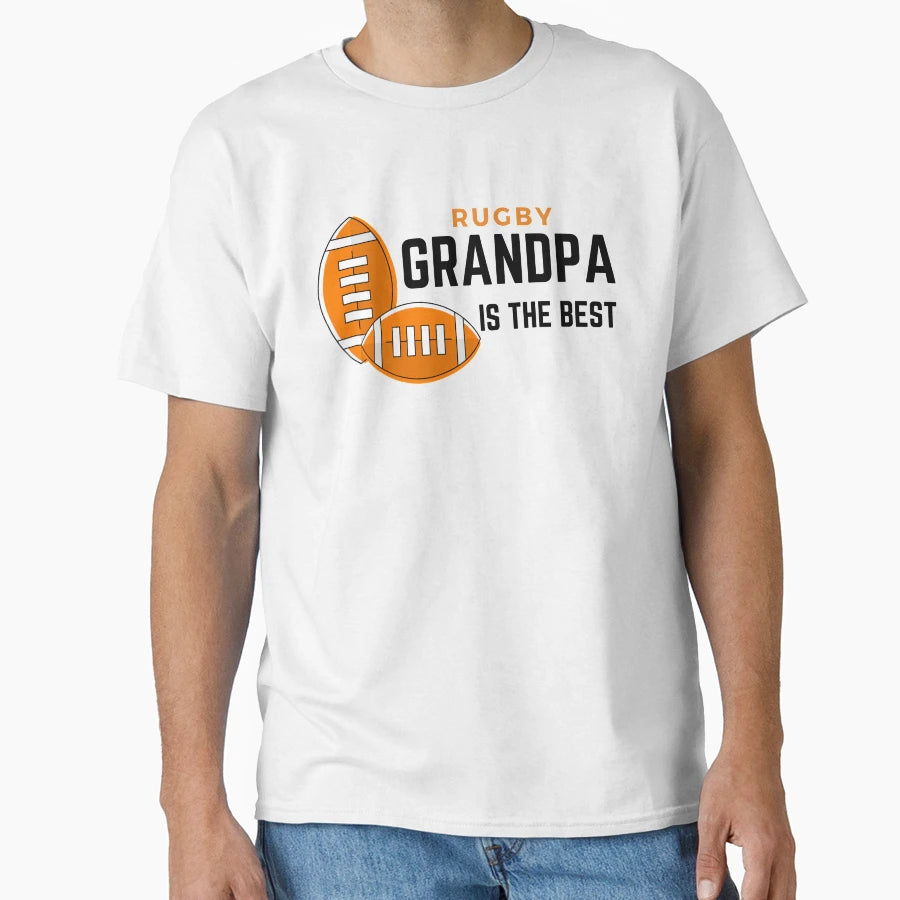Rugby Grandpa Is Best Gift Family T-Shirt - Graphic Print Unisex - T-Shirt, Sweatshirt, Hoodie