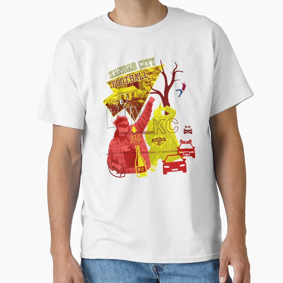 Kansas City Football Parade T-Shirt - Fun Novelty Design Unisex - T-Shirt, Sweatshirt, Hoodie