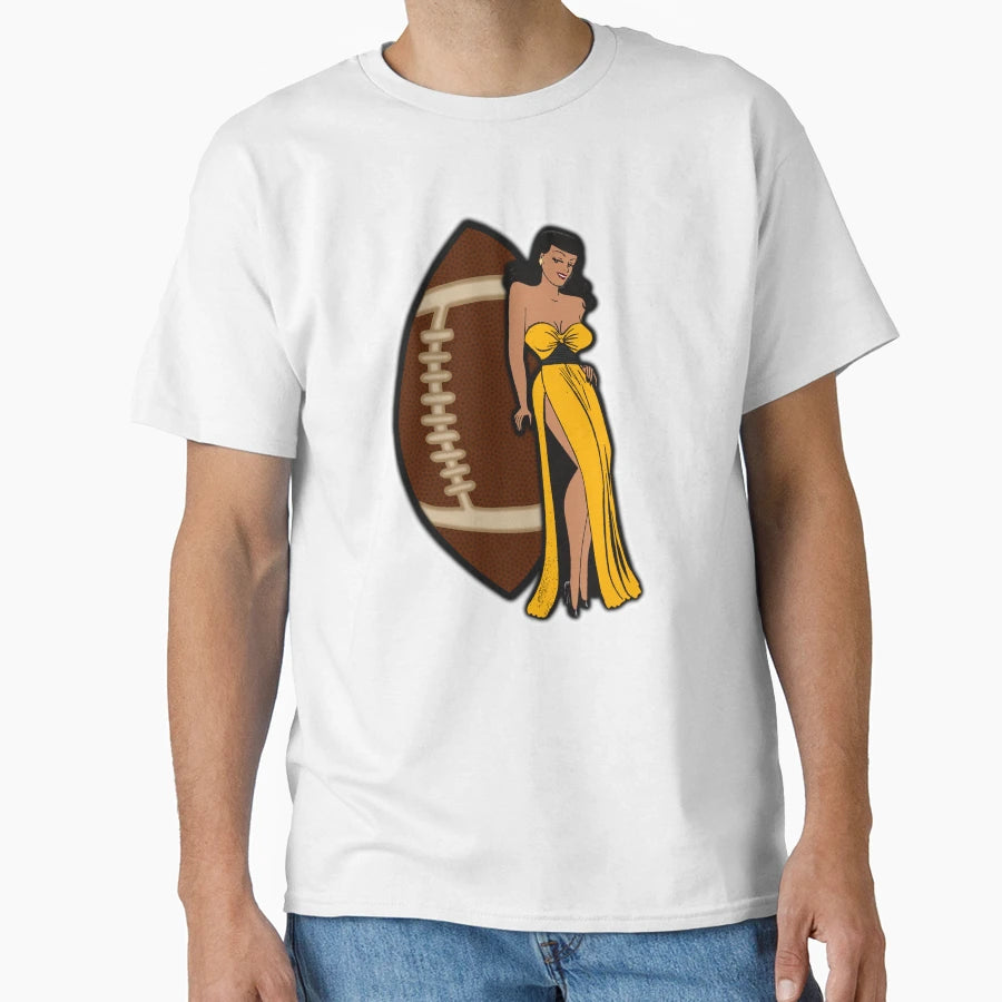 Pittsburgh Football Babe T-Shirt - Minimalist Print for Adults - T-Shirt, Sweatshirt, Hoodie