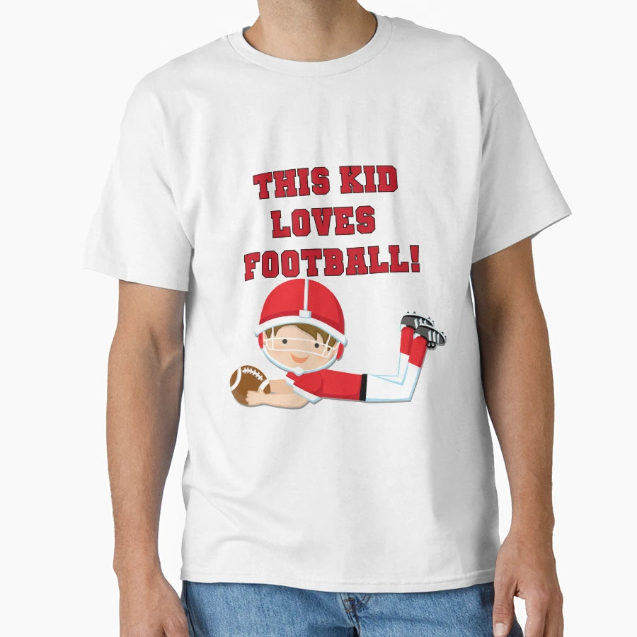 Football Player This Loves Football T-Shirt - Minimalist Print Unisex - T-Shirt, Sweatshirt, Hoodie