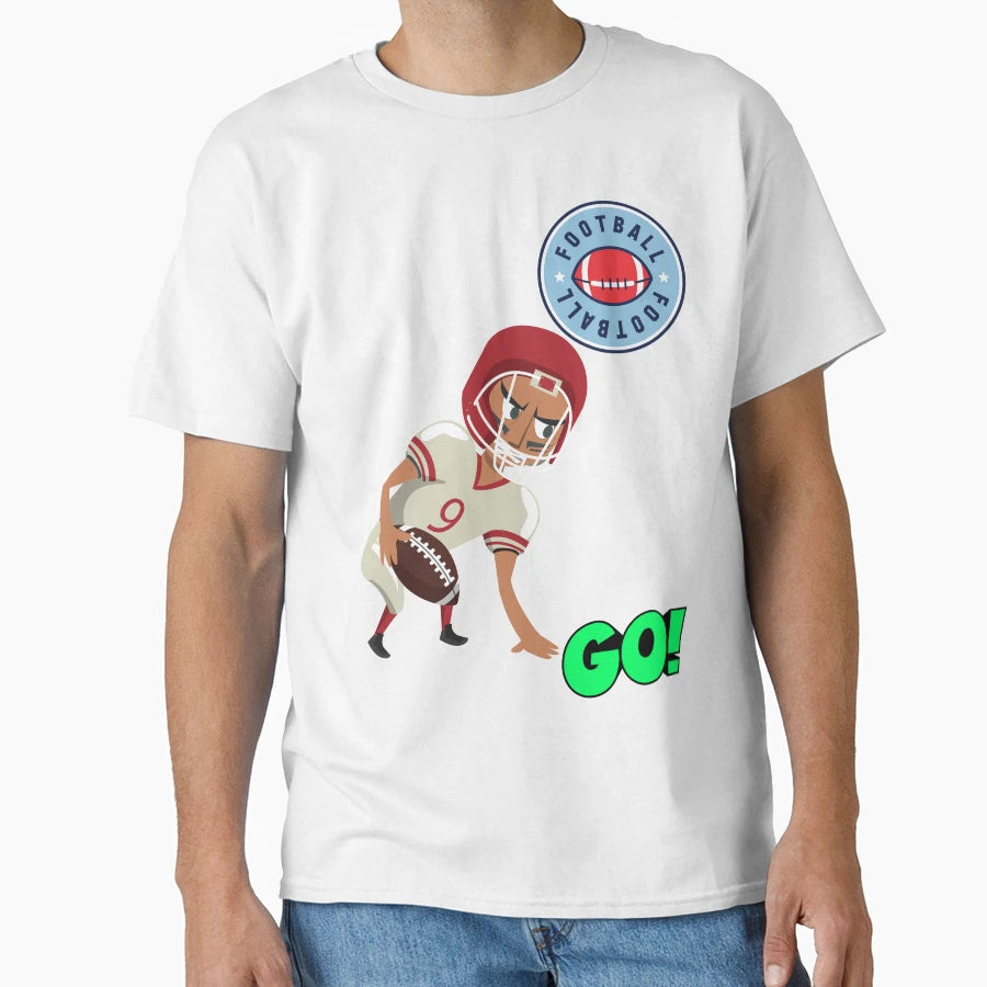 Lets Go Football T-Shirt - Custom Art Print for Adults - T-Shirt, Sweatshirt, Hoodie
