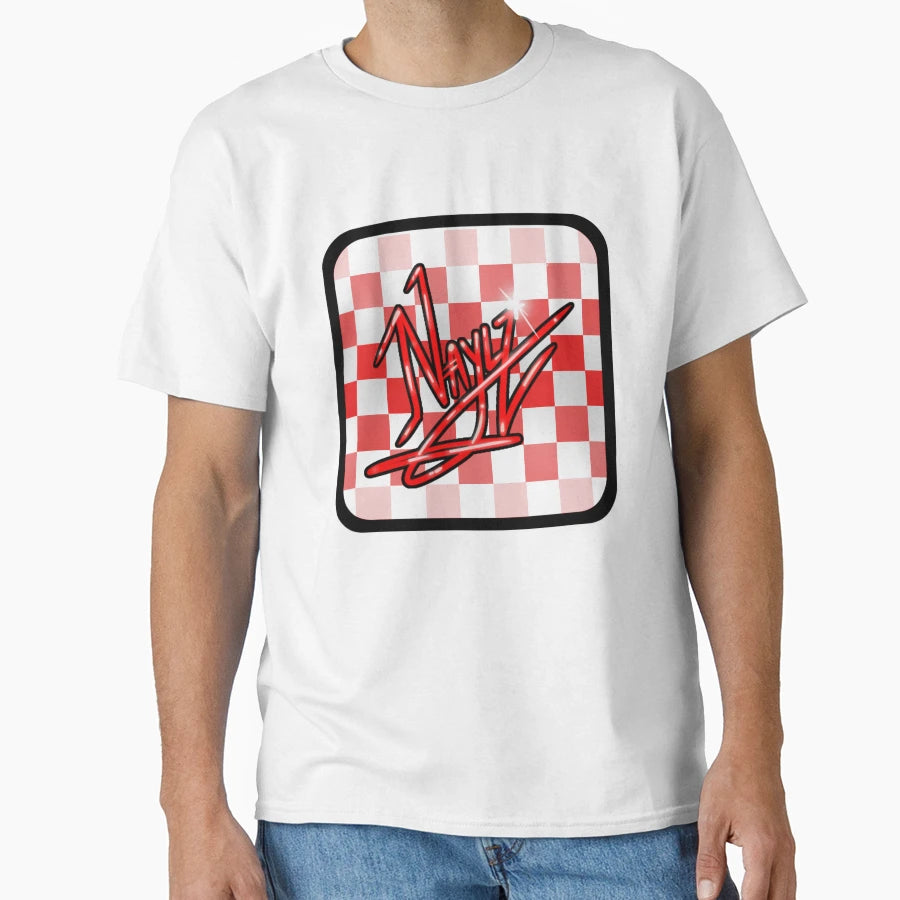 Naylz Red Checker Logo T-Shirt - Custom Art Print Men Women - T-Shirt, Sweatshirt, Hoodie