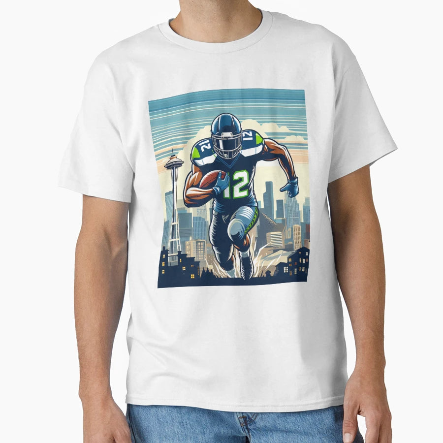 Seattle Football T-Shirt - Aesthetic Graphic Unisex - T-Shirt, Sweatshirt, Hoodie
