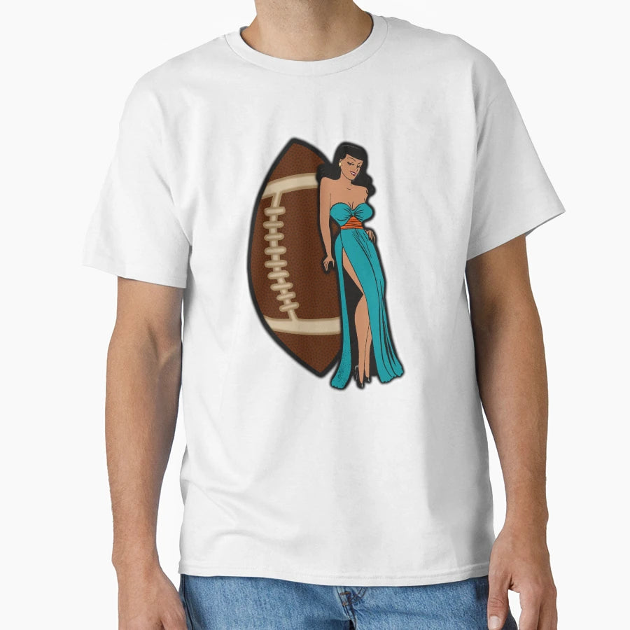Miami Football Babe T-Shirt - Novelty Apparel Men Women - T-Shirt, Sweatshirt, Hoodie