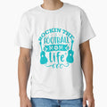 Rockin Football Mom Life T-Shirt - Casual Everyday Wear Unisex - T-Shirt, Sweatshirt, Hoodie