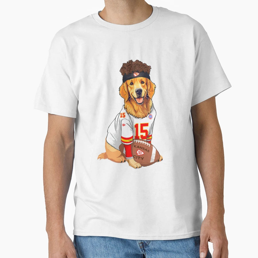 Kansas City Chiefs Golden Retriever PM T-Shirt - Unique Graphic for Adults - T-Shirt, Sweatshirt, Hoodie