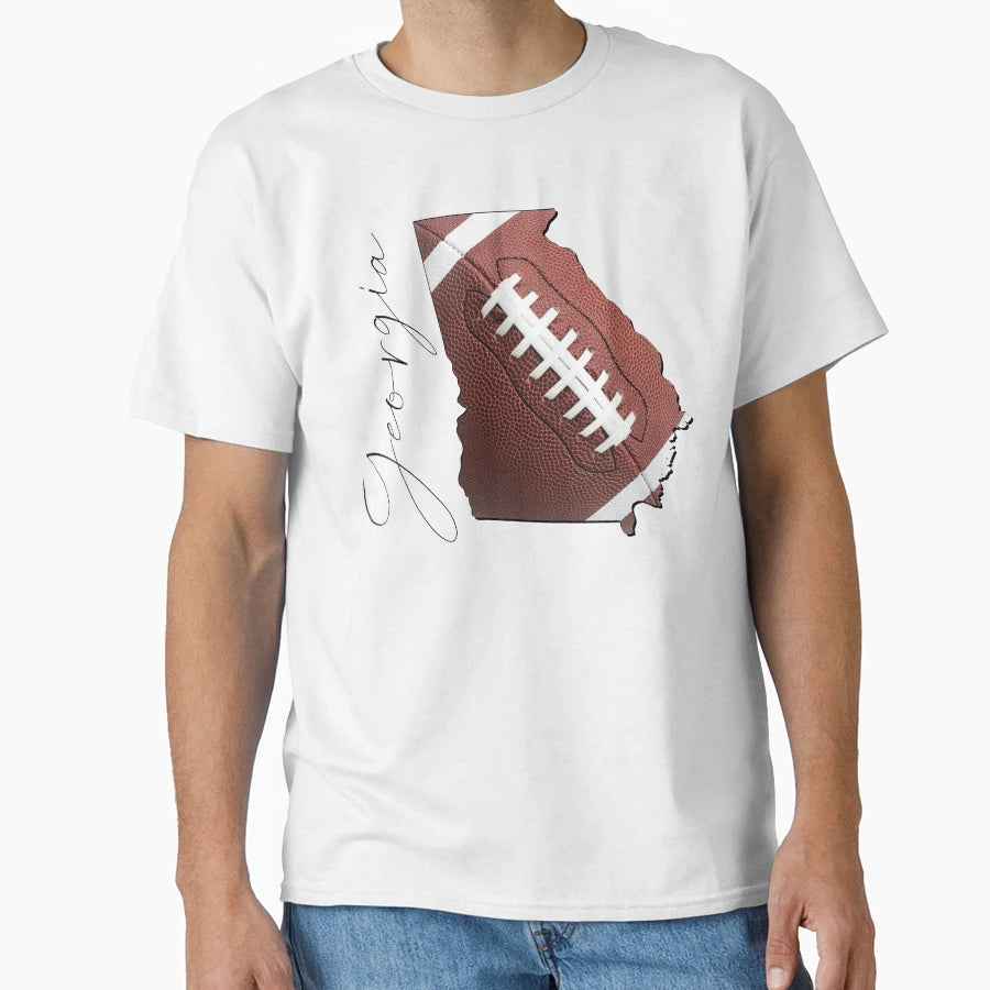 Georgia Usa Map Real Football En T-Shirt - Streetwear Style Unisex - T-Shirt, Sweatshirt, Hoodie