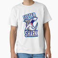 Sister Shark T-Shirt - Minimalist Print Men Women - T-Shirt, Sweatshirt, Hoodie