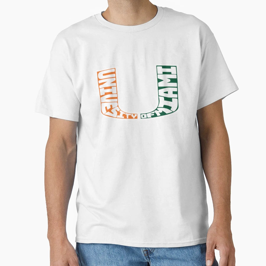 University Miami U T-Shirt - Custom Art Print Men Women - T-Shirt, Sweatshirt, Hoodie