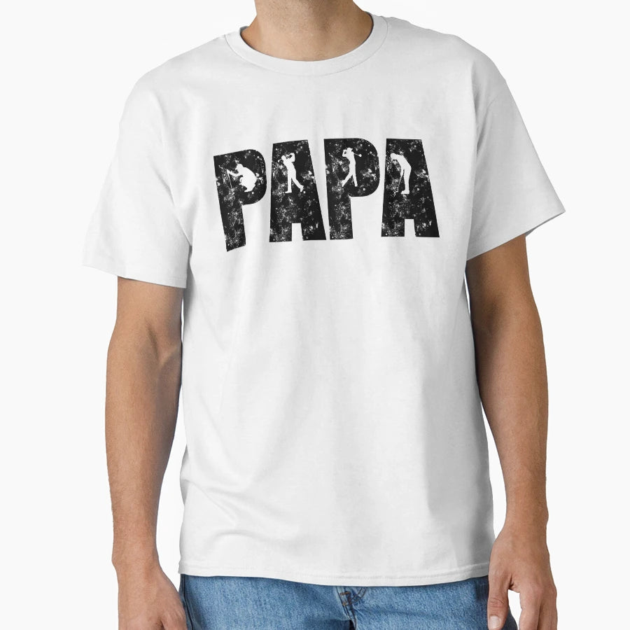 Papa Golf Funny Golf Dad Fathers Who T-Shirt - Custom Art Print Unisex - T-Shirt, Sweatshirt, Hoodie