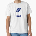 1 Dad Football Sports Fan Gift T-Shirt - Minimalist Print for Adults - T-Shirt, Sweatshirt, Hoodie