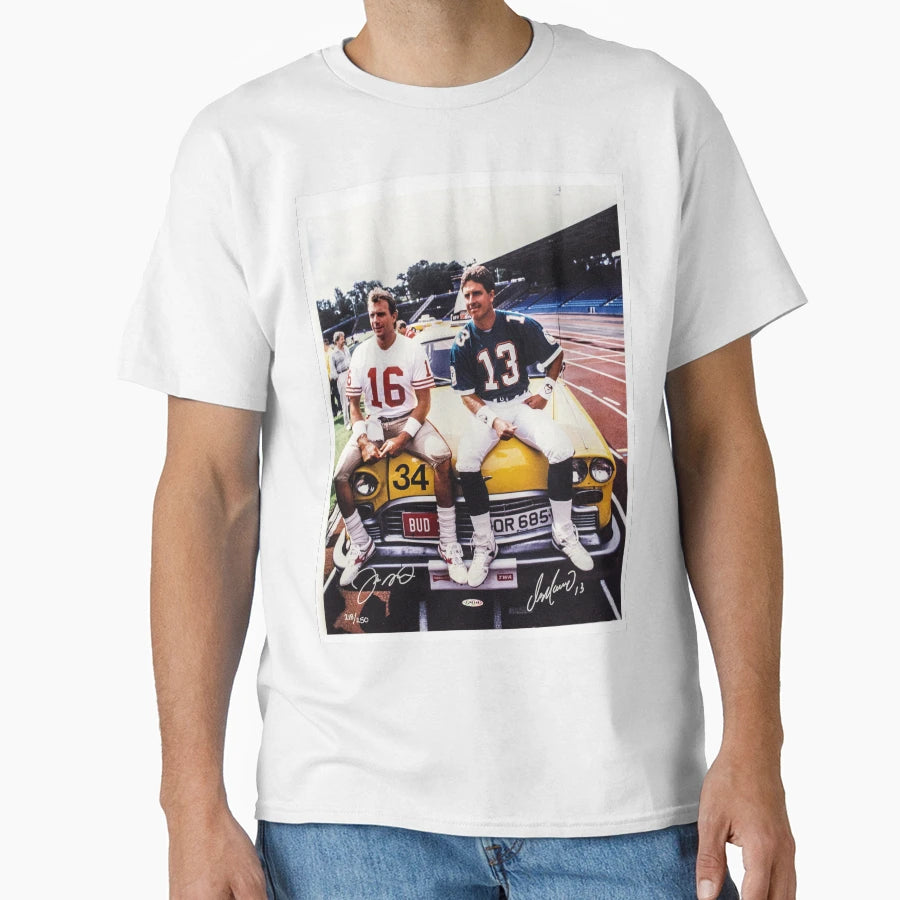 Dan Marino Joe Montana T-Shirt - Minimalist Print Men Women - T-Shirt, Sweatshirt, Hoodie