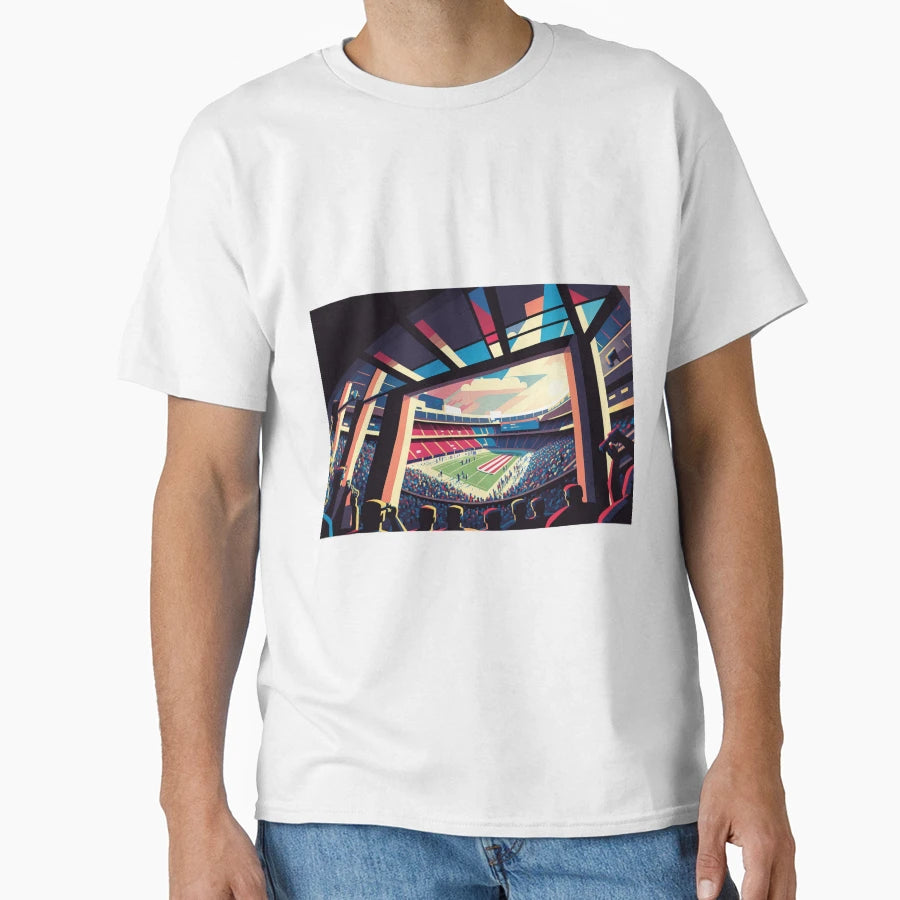Colorful Soccer Stadium T-Shirt - Novelty Apparel Men Women - T-Shirt, Sweatshirt, Hoodie