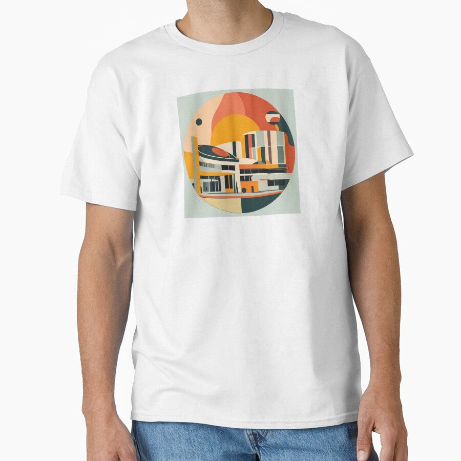 Scientific museum geometric buildings by - Adult & Kids T-Shirts, Sweatshirts & Hoodies apparel design preview 1