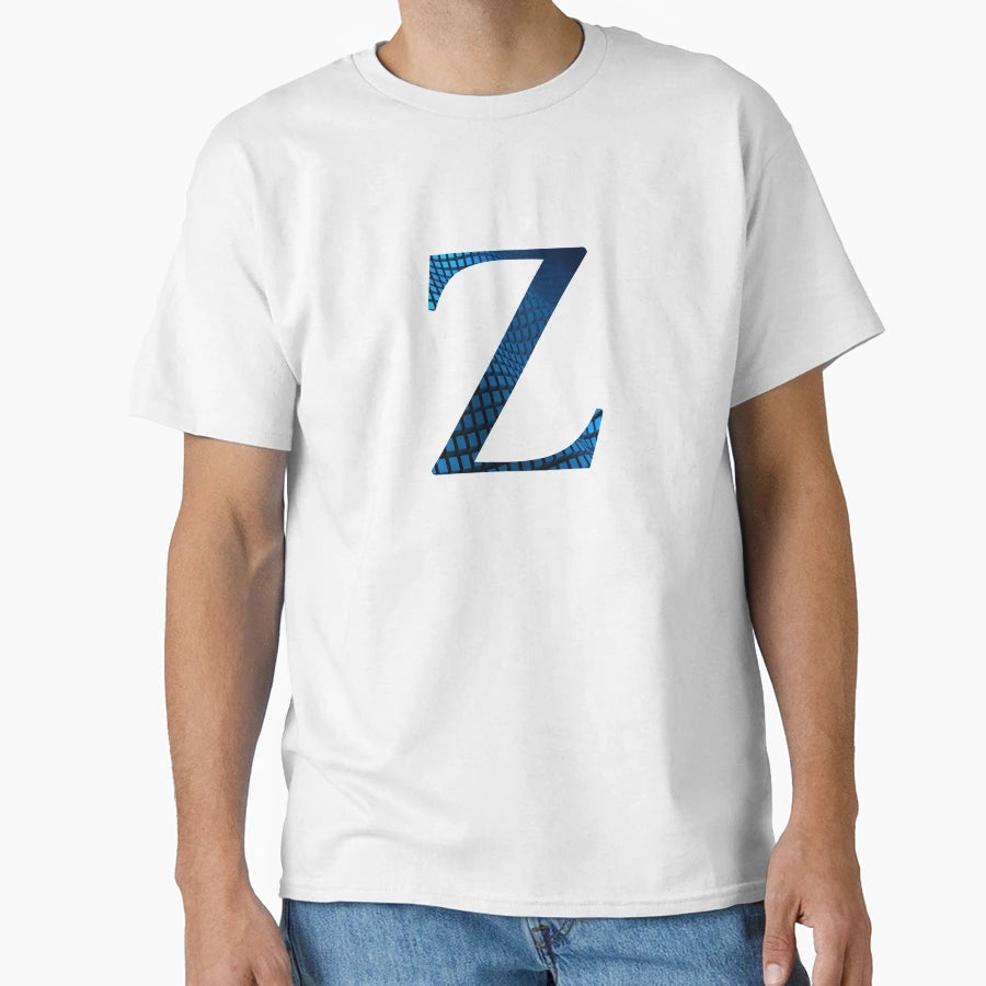Alphabet Letter Z Deep Blue T-Shirt - Unique Graphic for Adults - T-Shirt, Sweatshirt, Hoodie