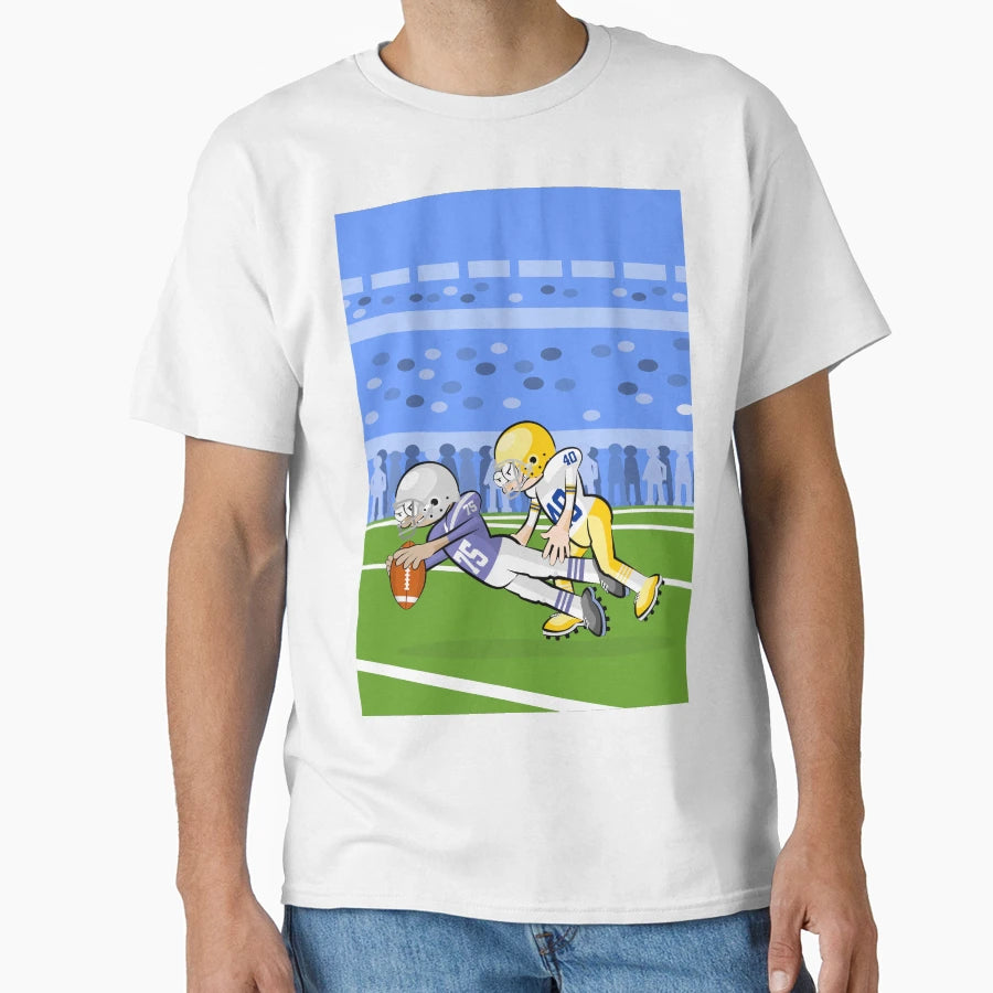 American Football Player Runs Fast And T-Shirt - Unique Graphic for Adults - T-Shirt, Sweatshirt, Hoodie