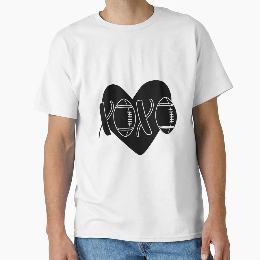 Xoxo Valentines Day Football T-Shirt - Fun Novelty Design for Adults - T-Shirt, Sweatshirt, Hoodie